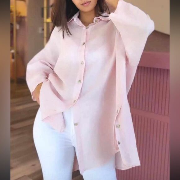 Made in Italy Puro Lino Linen oversized Tunic - Picture 3 of 10